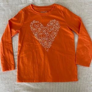 Size XS (4/5) Cat & Jack Orange Kids Halloween Shirt